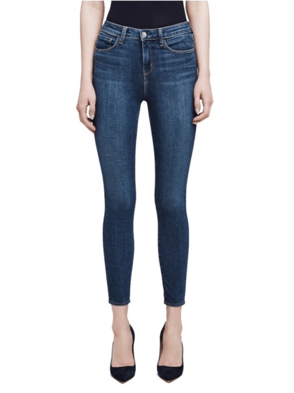 L’Agence Margo High Rise Skinny Jeans Dark Vintage Blue Size 30 NWT New